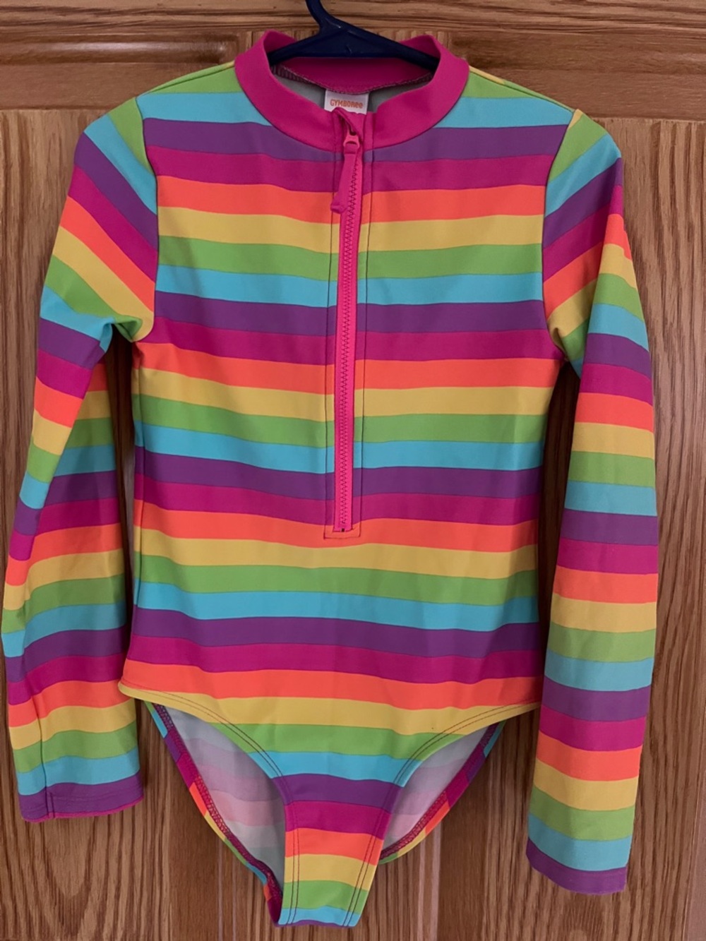 GYMBOREE GIRLS🌈RAINBOW LONG SLEEVE RASHGUARD SWIMSUIT 7